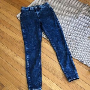 DARK ACID WASH SKINNY LEGGINGS JEAN